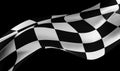 Racing flag on black Royalty Free Stock Photo