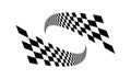 Racing flag Design Template. Race flag Design Vector. Speed Flag Simple Design Illustration Vector Royalty Free Stock Photo