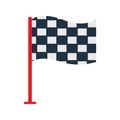 Racing flag flat style icon vector design Royalty Free Stock Photo