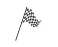 racing flag icon of automotif illustration vector