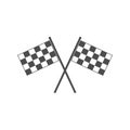 Racing flag icon. Vector illustration, flat design. Royalty Free Stock Photo