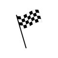 Racing flag icon. Vector illustration, flat design. Royalty Free Stock Photo