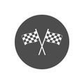 Racing flag icon. Vector illustration, flat design Royalty Free Stock Photo