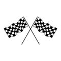 Racing flag icon. Vector illustration, flat design. Royalty Free Stock Photo