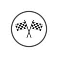 Racing flag icon. Vector illustration, flat design Royalty Free Stock Photo