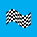 Racing flag isolated. Finish banner. Vector illustration Royalty Free Stock Photo