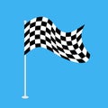 Racing flag isolated. Finish banner. Vector illustration Royalty Free Stock Photo