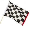 Racing flag isolated on white background Royalty Free Stock Photo