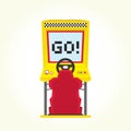 Racing game arcade machine vector