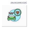 Racing game color icon