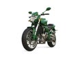 Racing green modern motorcycle