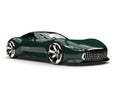 Racing green modern super sports car