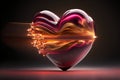 Racing Heart - Red Hot Flaming Love - Generative AI