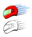 Racing helmet Royalty Free Stock Photo