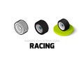 Racing icon in different style