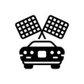 Black solid icon for Racing, regatta and contest Royalty Free Stock Photo