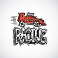 Racing Icon Sketch Royalty Free Stock Photo