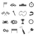Racing icons set vector Royalty Free Stock Photo