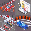 Racing Isometric Compositions Set