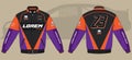 Racing jacket colorful mockup template hoodie car motorcycle