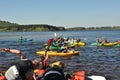 Racing kayaks Royalty Free Stock Photo