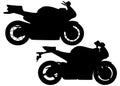 Racing motorcycles set.