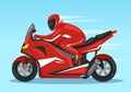 Racing Motosport Speed Bike Template Hand Drawn Cartoon Flat Illustration for Competition or Championship Race