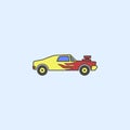 racing muscle car field outline icon. Element of monster trucks show icon for mobile concept and web apps. Field outline racing mu Royalty Free Stock Photo