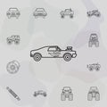 Racing muscle car icon. Bigfoot car icons universal set for web and mobile