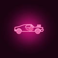 Racing muscle car neon icon. Elements of bigfoot car set. Simple icon for websites, web design, mobile app, info graphics