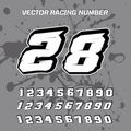 Vector Racing Number Start 28 Royalty Free Stock Photo