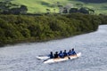 Racing outrigger canoes