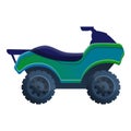 Racing quad bike icon, cartoon style Royalty Free Stock Photo