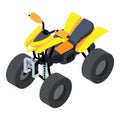 Racing quad bike icon, isometric style Royalty Free Stock Photo