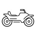 Racing quad bike icon, outline style Royalty Free Stock Photo