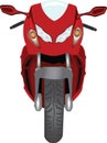 racing red motorbike