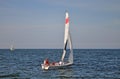 Racing sailboats