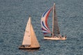 Racing Sailboats on Lake Michigan Royalty Free Stock Photo