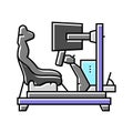 racing simulator vehicle color icon vector illustration