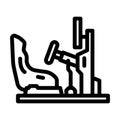 racing simulator vehicle line icon vector illustration