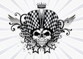 Racing Skull and Checkered