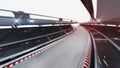 Bended race track with speed motin blur Royalty Free Stock Photo