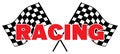 Racing Sport - Crossed Checked Flags Royalty Free Stock Photo