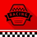 Racing stamp-09 Royalty Free Stock Photo