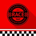 Racing stamp-07 Royalty Free Stock Photo