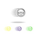 racing steering wheel colored icon. Can be used for web, logo, mobile app, UI, UX