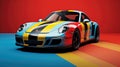 Racing stripes revival photo realistic illustration - Generative AI.