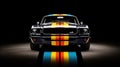 Racing stripes revival photo realistic illustration - Generative AI.