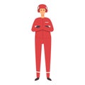 Racing team man icon cartoon vector. Sport race Royalty Free Stock Photo