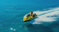 Racing on water motorcycles, sports recreation.